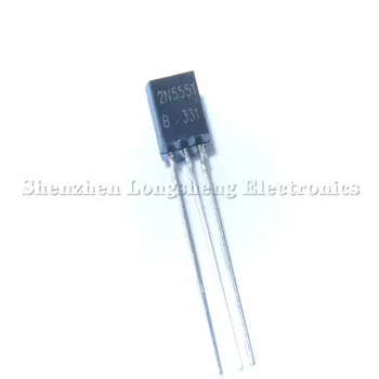 100PCS/LOT 2N5551 NPN tranzistoriaus maitinimo vamzdis TO-92 160V 0.3A