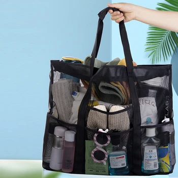 8 Kišenės Vasarinis didelis paplūdimio krepšys rankšluosčiams Tinklelis Patvari kelioninė rankinė Žaislai Organizatorius Neperšlampami apatiniai drabužiai Plaukimas Laikymo krepšys