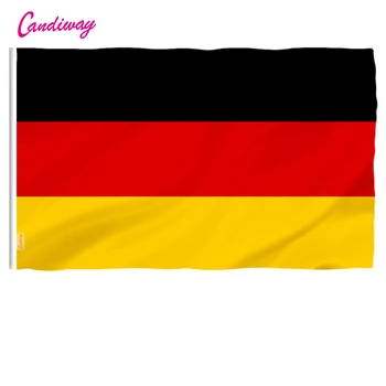 oriflamme 90x150mm Wave 3x5 Feet Super-Poly Vokietijos vėliava Šalis Vokietijos futbolas Baneris 3x5 pėdų Kalėdų dovanos