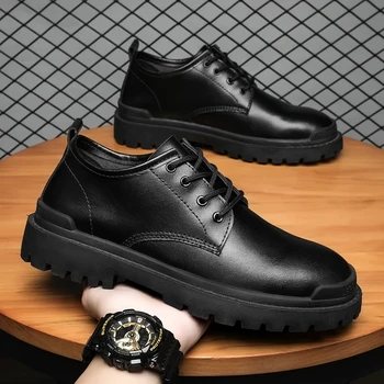 Vyriški batai suvarstomi juodais oksfordais Vyriški laisvalaikio batai Kvėpuojantys neslystantys Masculino lauko vaikščiojimo sportbačiai Vyriški biuro batai