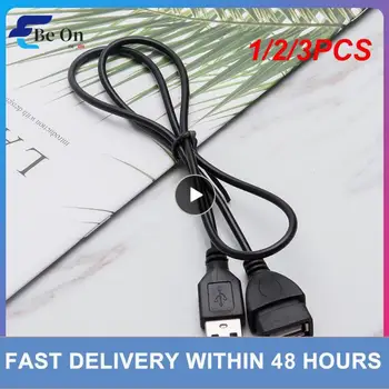 1/2/3PCS 1m USB prailginimo kabelis Super greitis USB 2.0 kabelis Vyriškas ir moteriškas duomenų sinchronizavimas USB 2.0 plėstuvo laido prailginimo kabelis