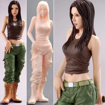 1/20 85mm ilgų plaukų mergaitės žaislas Dervos modelis Miniatiūrinis rinkinys išardymas Nedažytas