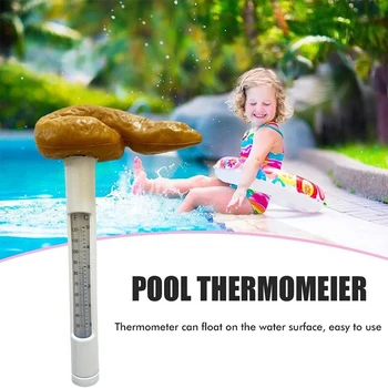 1 PCS Funny Pool termometras Plaukiojantis puodukas Išdaigų baseinas ir kubilo termometras Poop Vasaros baseino termometras