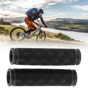 1 pora Aukščiausios kokybės minkštos gumos dviračio rankenos Ergonomiškas dizainas patogiam važiavimui 22.2mm ~ 25.4mm ID kalnų plento dviračių priedai