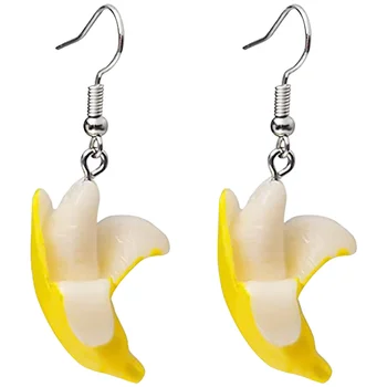 1 Pora Bananų auskarai Bananų ausies smeigtukas Vaisių tematika Papuošalai Auskarai moterims