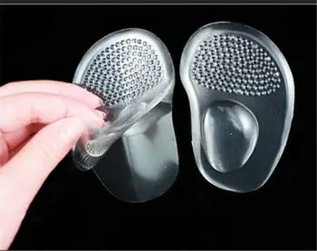 1 Pora neslystančių batų vidpadžių Silicone Protect Comfy Feet Gel ortotinės arkos atraminės pagalvėlės