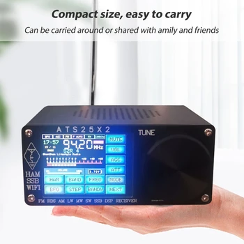 1 Set Network WIFI radijo spektro skaitytuvas DSP imtuvas ATS-25X2 108Mhz FM RDS radijas 2,4 colio lietimui jautrus ekranas 1730Khz-30000Khz SSB
