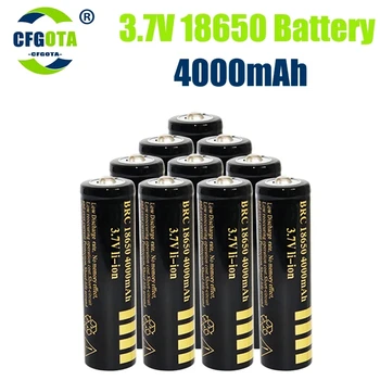 100% Nauja originali 18650 baterija 3.7 V 4000mAh įkraunama ličio jonų baterija led žibintuvėliui batery + USB įkroviklis