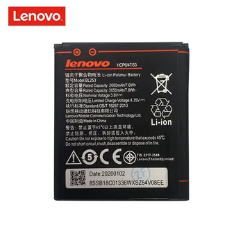 100% Originalus 2050mAh BL253 akumuliatorius Lenovo A2010 baterijai A 2010 / BL 253 BL-253 A1000 A1000m A 1000 A2580 Mobilusis telefonas