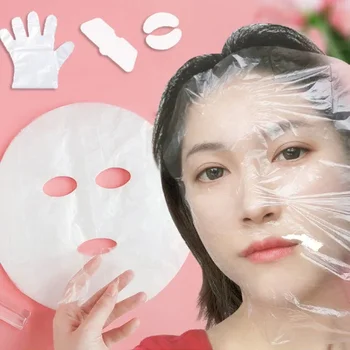 100pc Vienkartinė plastikinė plėvelė veidui Šviežiai laikanti plėvelė Kaukė grožio salonas Reklamuokite produktą Absorptio Itin plonas odos priežiūros popierius