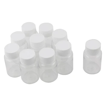 100vnt Pakartotinai užpildomi buteliai 15 ml plastikiniai PET skaidrūs tuščio sandarinimo buteliai Konteineris su užsukamu dangteliu Patvarus