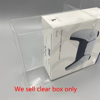 10PCS Plastikinė skaidri dėžutė PET skaidrus ekranas, skirtas PS5 DualSense žaidimų valdiklio saugojimo dėžutei