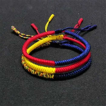 10vnt./komplektas Pinta apyrankė Didmeninė prekyba rankų darbo budistinėmis Tibeto virvių apyrankėmis, reguliuojamomis moterims vyrams