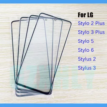 10vnt./lotinis priekinis stiklas LG Stylus 2 3 Stylo 2 3 Plus 5 6 Jutiklinio ekrano LCD išorinio objektyvo stiklo skydelis