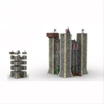 12171PCS MOC Statybiniai blokai English Keep - Warchester Castle Viduramžių gatvės vaizdo modulinės idėjos 