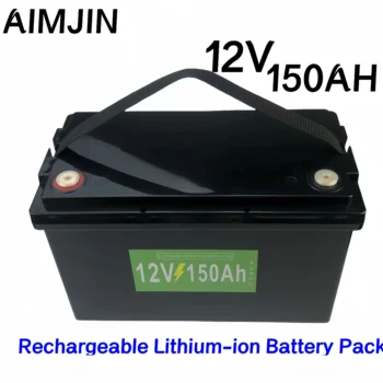 12V 150Ah LiFePO4 akumuliatorius su įmontuota BMS ličio geležies fosfato baterija, tinka RV stovyklų generavimo saulės energijos sistemoms
