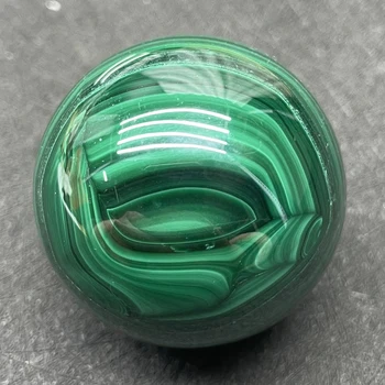 134g Natūralaus akmens malachito krištolo rutulys Žalias kvarco sfera Poliruota uoliena Reiki gijimas W13