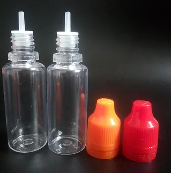 15ml PET skaidrus E sulčių lašintuvo buteliukas su vaikų neatidaromu dangteliu, kurio pažeidimus galima nustatyti Tuščias plastikinis E Skysto aliejaus buteliai