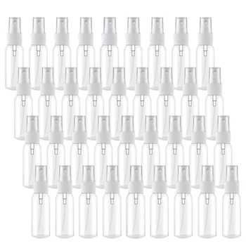 180Pcs 30Ml/1Oz Mini smulkios miglos purškimo buteliukai Pakartotinai užpildomi buteliai Maži tušti skaidrūs plastikiniai kelioninio dydžio buteliai