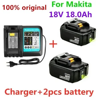 18V18Ah įkraunama baterija 18000mah Ličio jonų baterija keičiama maitinimo baterija, skirta MAKITA BL1880 BL1860 BL1830battery+3A įkroviklis