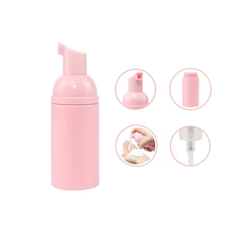 1Pc 30ml 50ml 60ml Plastikinis putų siurblio buteliukas Pakartotinai užpildomas tuščias kosmetikos konteineris Valiklis Muilo šampūnas Putojantys buteliukai Rožiniai