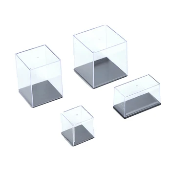 1pc Mažas akrilo ekranas Skaidrus Perspex dėžutė figūrų modeliams Spintelės veiksmas Figūrinis modelis Kolekcionuojami daiktai Apsauga nuo dulkių