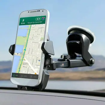 1PC Priekinis stiklas Automatinis Mobilusis telefonas GPS stovas mini automobilio palaikymas 360 laipsnių sukimasis Silikoninis telefono laikiklis Siurbimo taurė VairavimasSupport