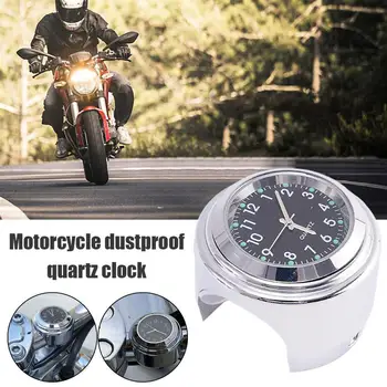 1Pcs Motociklas Šviečiantis kvarcinis laikrodis Universalus dulkių dviratis Vandeniui atsparus vairas Laikrodis J5H3