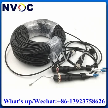 1Pcs SMF G657A1 200M 2Core ODC Round to ODC-Male Plug Optinio pluošto kabelio jungtis su 2Vnt 2C ODC-LC 0.5M kvadratinis moteriškas megztinis