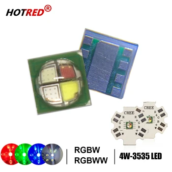 1vnt LED RGBW 4W didelės galios SMD3535 XPE CREE keraminės lempos karoliukai 3535 Diodas RGBWW Spalvingas žibintuvėlio scenos šviesai ant 20mm PCB
