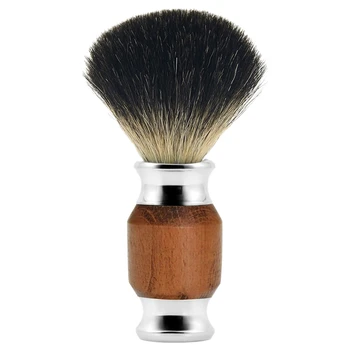 1Vnt Pure Badger plaukų barzdos šepetys Vyriškas skutimosi šepetys su medine rankena Tiekimas Įvairūs plaukų skustuvai
