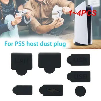 1~4PCS silikoninių dulkių kamščių rinkinys USB sąsaja nuo dulkių dangtelio dulkėms atsparus kištukas, skirtas PS5 5 žaidimų konsolės priedų dalims
