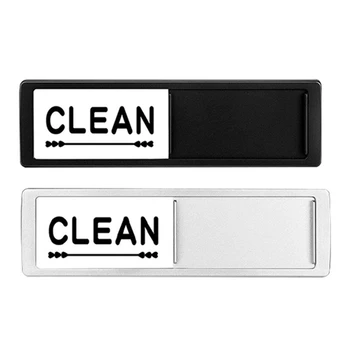 2 PCS indaplovės magnetas švarus nešvarus ženklas užraktas ABS keičiasi tik tada, kai jį stumiate Nebraižykite indų Išvalykite nešvarią širdį