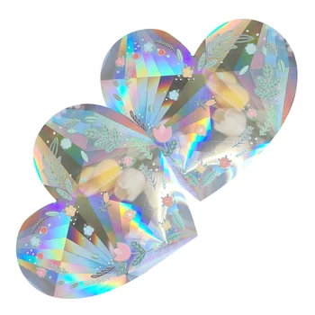 2 vnt Langų dekoravimas Širdies forma Apsauga nuo susidūrimo Būkite elegantiški PVC širdžių lipdukai