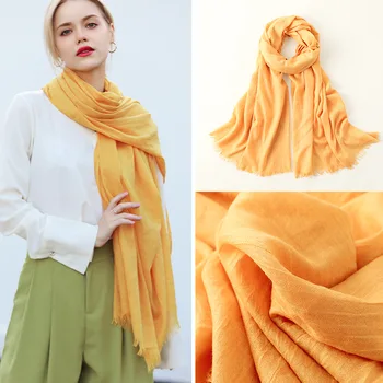2022 Klasikinio dizaino paprastas saldainių spalvos pakraštys medvilninė skara rudens žiemos įvyniojimas Hijab Lady Pashmina viskozės foulards pavogė 180 * 90Cm