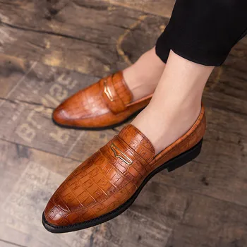 2023 Fashion Men Leather Vyriškos suknelės Batai Prabangus vyrų verslas Oksfordo oficialūs batai Klasikiniai džentelmeniški batai vyrams