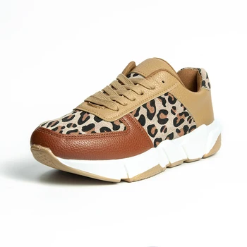 2023 Mada Moterys Leopardas Bėgimo bateliai Moterys Lengvi laisvalaikio batai Moteriško rašto sportbačiai Zapatos De Mujer