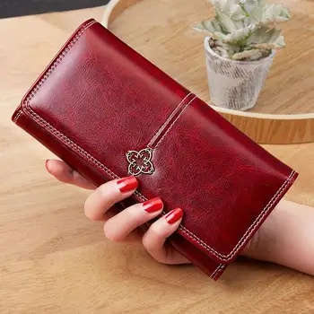 2023 Nauja moteriška piniginė portfel damski Pinigų krepšys Lady Long Leather Clutch Bag Piniginės kortelės laikiklis carteras para mujer