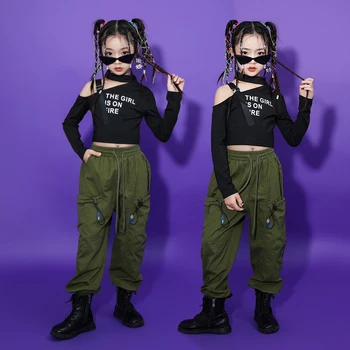 2023 Pramoginiai hiphopo šokių spektaklio kostiumai mergaitėms 