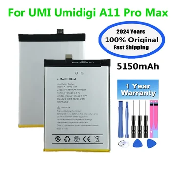 2024 metai Originali baterija UMI Umidigi A11 Pro Max A11Pro Max 5150mAh telefono baterija Aukštos kokybės Bateria greitas pristatymas