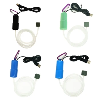 2024 Naujas nešiojamas mini USB akvariumo žuvų bakas deguonies oro siurblys Nutildyti energiją taupantis kompresorius