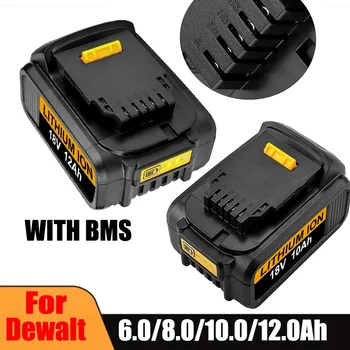 20v Akumuliatorių įrankiai 6.0Ah DCB200 DCB184 DCB181 Pakaitinė ličio jonų baterija DeWalt MAX elektriniam įrankiui 6000mAh ličio baterijos