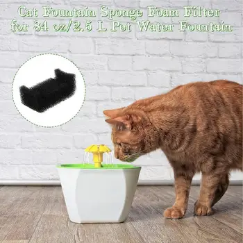 20vnt Pet Water Filter Sponge Cat Water Fountain Filter Replacement Foam for Stainless Steel Top Cats Water Dispenser Fountains