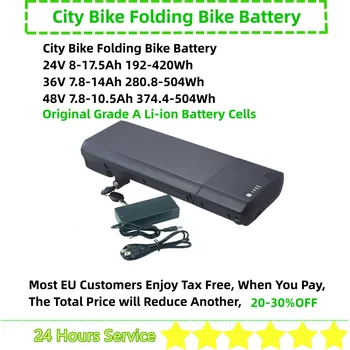 24V 8.7Ah 10Ah 15Ah City galinis stovas miesto dviratis sulankstomas dviratis Ebike baterija 36v 8ah 10ah 14ah holfords Apollo Metis E-bike