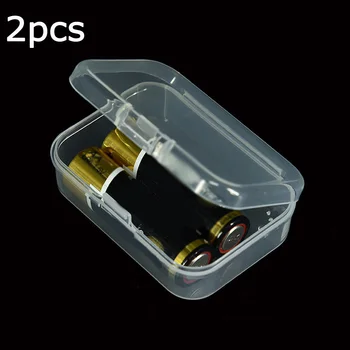 2pc Mini plastikinė daiktadėžė Permatoma stačiakampė konteinerio dėžutė tuščia maža dėžutė papuošalų ausų kištukai įrankių organizatorius 6.3*4.3*2cm