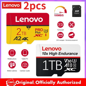 2PCS Lenovo 2TB Micro TF SD kortelė 512GB U3 