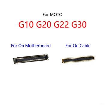 2PCS Skirta Motorola Moto G10 XT2127 G20 XT2128 G30 XT2129 G22 E20 LCD ekranas FPC jungties prievadas pagrindinėje plokštėje / Flex kabelis