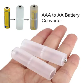 2vnt AAA į AA buitinis akumuliatoriaus keitiklis Namų mini akumuliatoriaus adapteris suveikia didelio stiprumo geresnės laikymo dėžutės AA akumuliatoriaus dėžutė