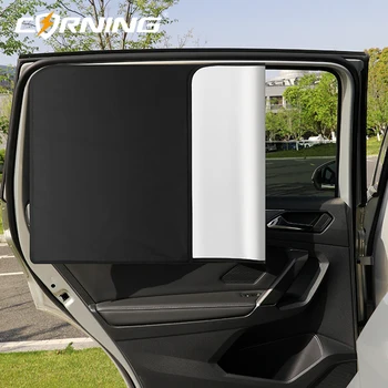 2vnt automobilio šono lango užuolaidų magnetas privatumas priekinis / galinis langas Apsauga nuo saulės Sulankstomas apsauginis dangtelis UV atspindys Vasaros aušinimas
