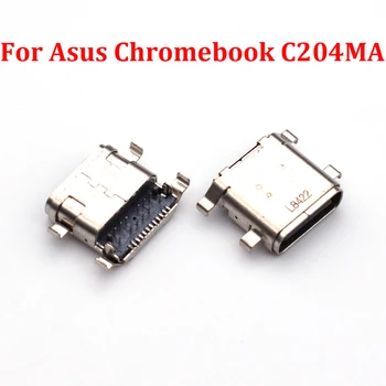 2vnt USB C tipo jungtis Asus Chromebook C204MA USB C USB3.1 C tipo USB įkrovimo lizdo prievado kištukas DC maitinimo lizdo jungtis